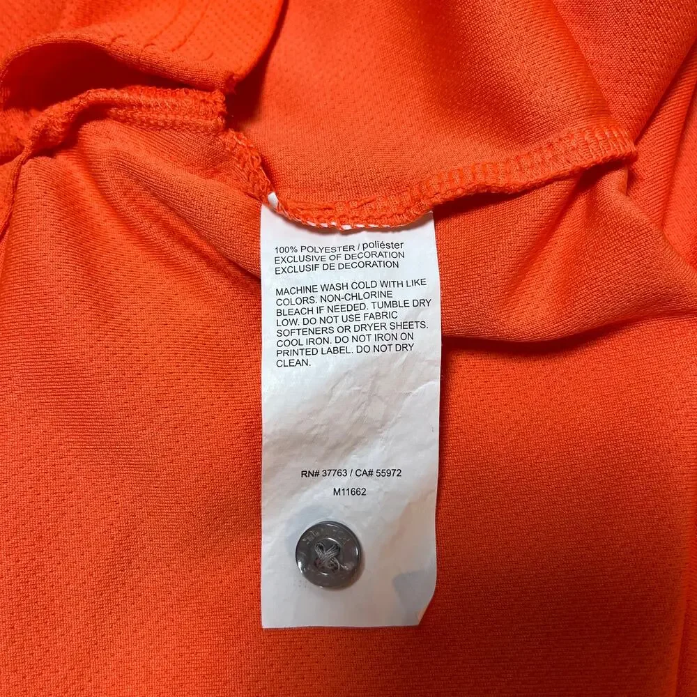 PGA Tour Airflux‎ Mens Polo Golf Shirt Orange Size XL Stretchy Short Sleeve Logo